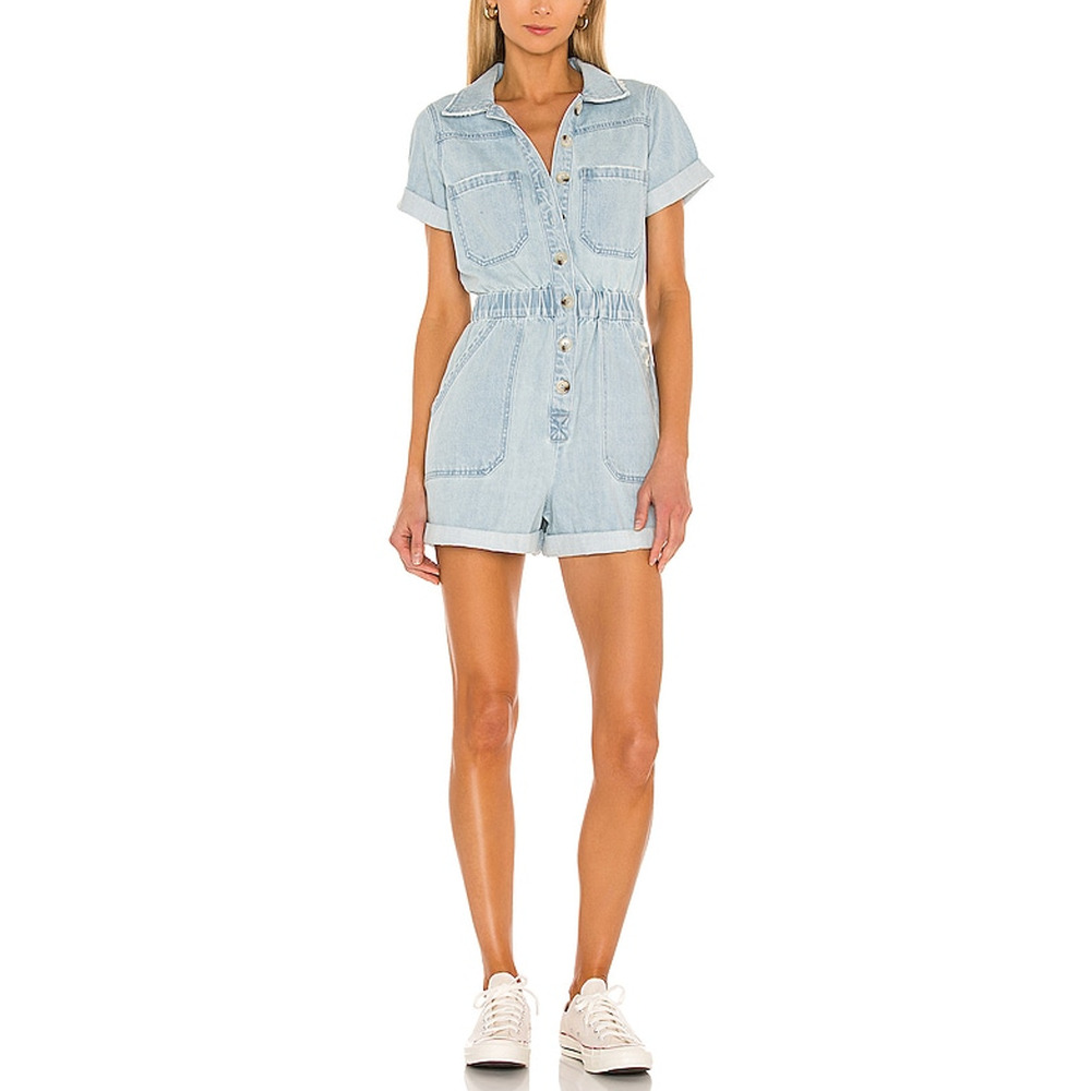 Show Me Your Mumu 'Cannon' Blue Romper Size S